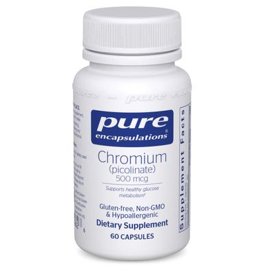 Хром Пиколинат Pure Encapsulations (Chromium Picolinate) 500 мкг 60 Капсул купить в Киеве и Украине