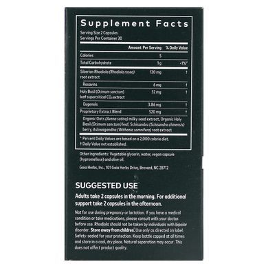 Adrenal Health, Daily Support, 60 vegan liquid phyto-capsules