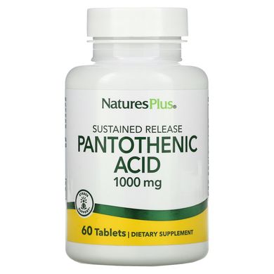 Пантотенова кислота Nature's Plus (Pantothenic acid) 1000 мг 60 таблеток