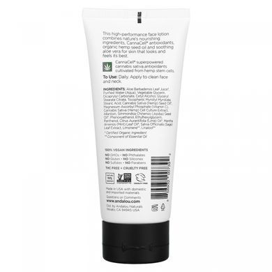 Andalou Naturals, CannaCell, для мужчин, успокаивающий лосьон для лица, 3,1 жидкой унции (92 мл) купить в Киеве и Украине