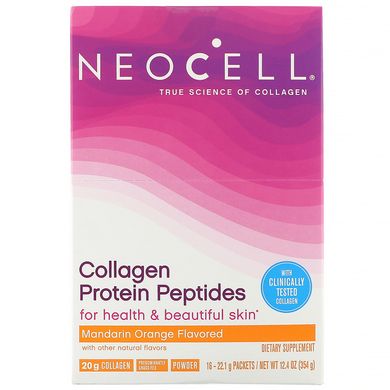 Колагеновий протеїн мандарин Neocell (Collagen) 16 пакетиків по 22 г кожен