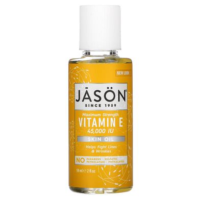 Масло для обличчя з вітаміном Е Jason Natural (Pure Natural Skin Oil) 45000 МО 59 мл