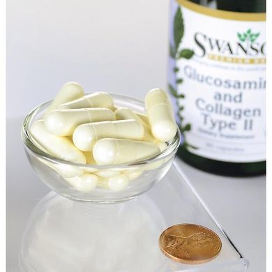 Глюкозамин и коллаген типа II, Glucosamine and Collagen Type II, Swanson, 90 капсул купить в Киеве и Украине