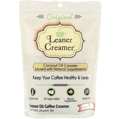 Вершки з кокосовою олією, оригінальні, Leaner Creamer, 9,87 унц (280 г)
