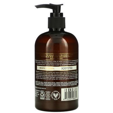 Liquid hand soap, vanilla and lily flowers, 12 fluid ounces (354 ml)