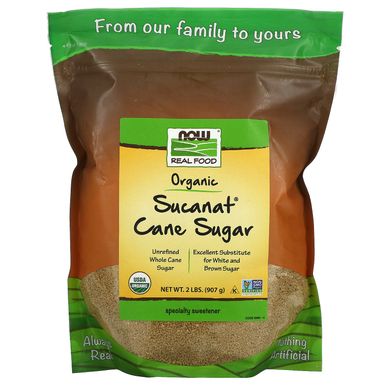 Органический сахарный тростник Now Foods (Sucanat Granulated Cane Organic) 908 г купить в Киеве и Украине