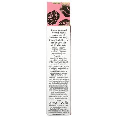 Pacifica, Бальзам для веганского ухода, мерцание розы + шиповник, губы + кожа, 0,43 жидких унций (13 мл) купить в Киеве и Украине