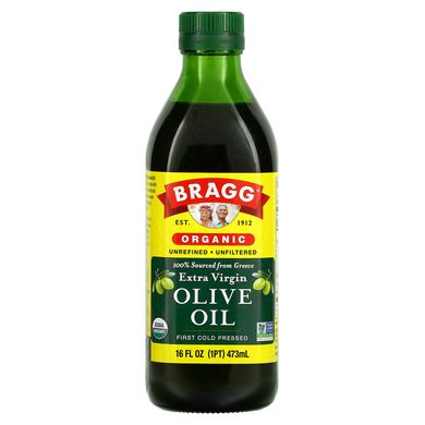 Bragg, Органічна оливкова олія першого віджиму, 16 рідких унцій (473 мл)