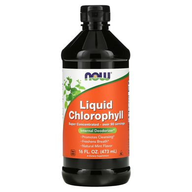 Хлорофилл с мятным вкусом Now Foods (Liquid Chlorophyll) 473 мл купить в Киеве и Украине