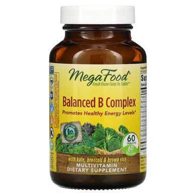 Вітамін В комплекс MegaFood (Balanced B Complex) 60 таблеток
