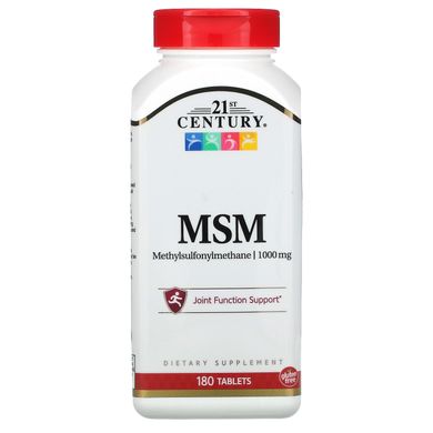 Метілсульфонілметан МСМ 21st Century (MSM-1000) 1000 мг 180 таблеток