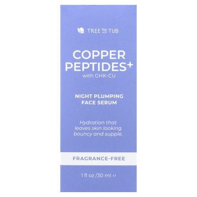 Нічна сироватка для пружності обличчя з пептидами міді+ Tree to Tub (Copper Peptides+ Firming Night Serum) 30 мл без ароматизаторів