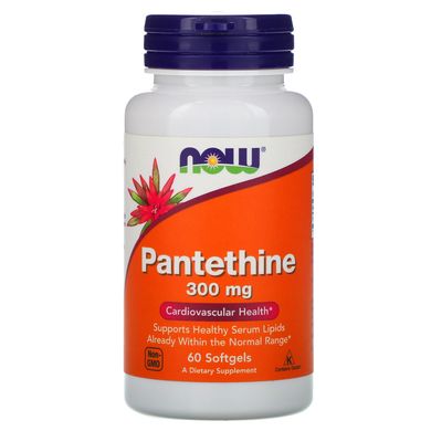 Пантетін Now Foods (Pantethine) 300 мг 60 капсул