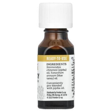Pure essential oil based on jojoba oil, blue tansy, Aura Cacia, 15 ml.