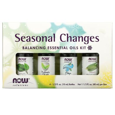 Набір ефірних олій Now Foods (Seasonal Changes) 4 х 10 мл