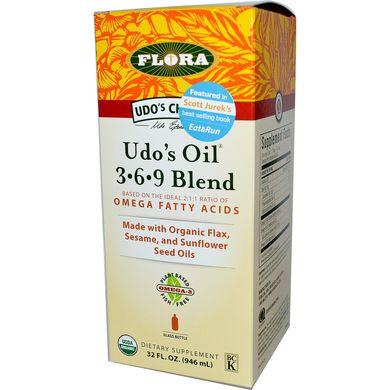 Udo's Choice, олія Удо 3 · 6 · 9 Суміш, Flora, 946 мл