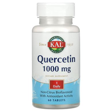 KAL, кверцетин, 1000 мг, 60 пігулок