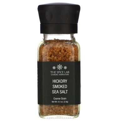 Копчена морська сіль з гікорі, грубе зерно, Hickory Smoked Sea Salt, Coarse Grain, The Spice Lab, 2,8 г