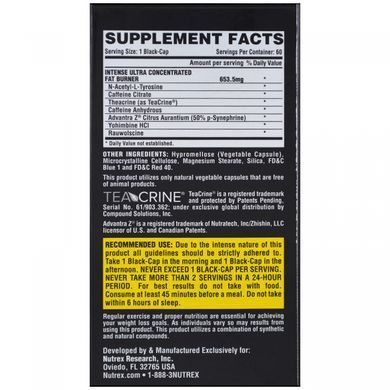 Lipo6 Black Intense, ультра-концентрат, Nutrex Research, 60 чорних капсул