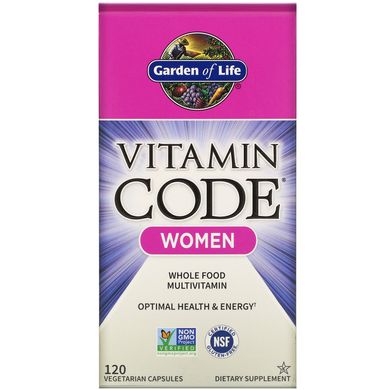 Вітаміни для жінок Garden of Life (Vitamin Code) 120 капсул