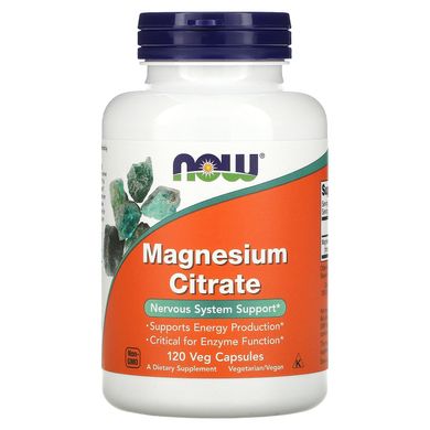 Магній цитрат Now Foods (Magnesium Citrate) 120 вегетаріанських капсул