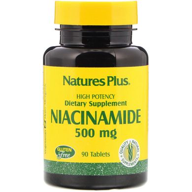 Ніацинамід Nature's Plus (Niacinamide) 500 мг 90 таблеток