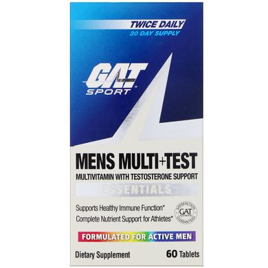 Чоловічі мультивітаміни + тест, GAT, 60 таблеток