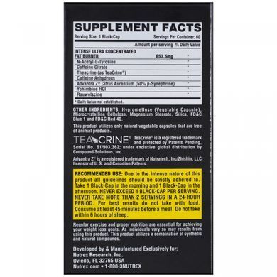 Lipo6 Black Intense, ультра-концентрат, Nutrex Research, 60 чорних капсул