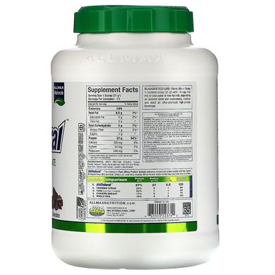 IsoNatural, 100% ультра-чистий ізолят сироваткового білка, шоколадний, ALLMAX Nutrition, 2,27 кг