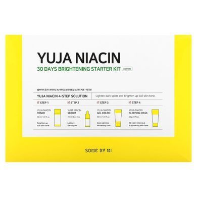 Стартовий набір для освітлення 30 днів, Yuja Niacin 30 Days Brightening Starter Kit, Some By Mi, комплект з 4 предметів