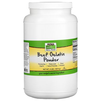 Желатин яловичий порошок Now Foods (Beef Gelatin Powder) 1,814 кг