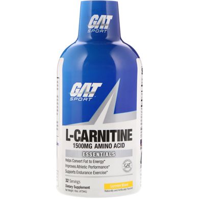 Рідкий L-Карнітин GAT (L-Carnitine) 1500 мг 473 мл зі смаком лимона