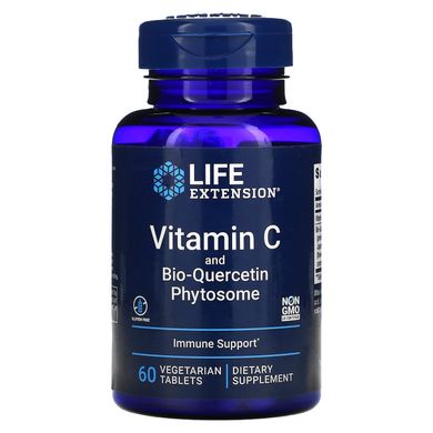 Вітамін C з фітосомами біокверцетина, Vitamin C with Bio-Quercetin Phytosome, Life Extension, 60 вегетаріанських таблеток