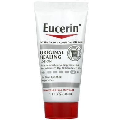Eucerin, Оригінальний лікувальний лосьйон, без ароматів, 1 рідка унція (30 мл)