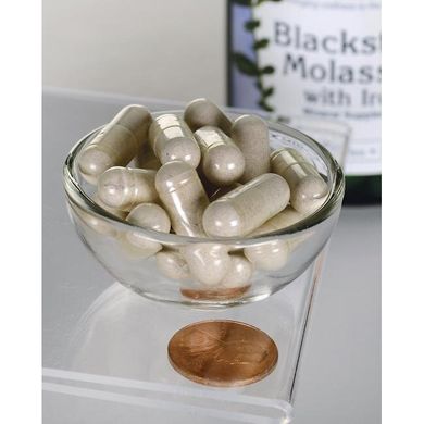 Залізо Меляса (чорна патока), Blackstrap Molasses with Iron, Swanson, 29 мг, 120 капсул
