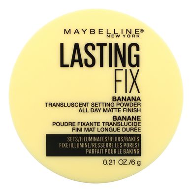 Maybelline, Lasting Fix, напівпрозора пудра, що закріплює, банан, 0,21 унції (6 г)