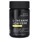 L-теанін і кофеїн з олією MCT, L-Theanine,Caffeine with MCT Oil, Sports Research, 60 м'яких капсул фото