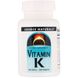 Вітамін K Source Naturals (Vitamin K) 500 мкг 200 таблеток фото