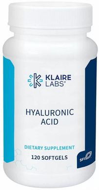 Гіалуронова кислота Klaire Labs (Hyaluronic Acid) 120 м'яких капсул