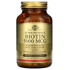 Біотин Solgar (Biotin) 5000 мкг 100 капсул