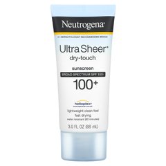 Ultra Sheer, що не залишає слідів сонцезахисний крем з SPF100 +, Neutrogena, 3 рідкі унції (88 мл)