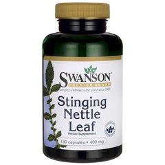 Кропива дводомна, Stinging Nettle Leaf, Swanson, 400 мг, 120 капсул