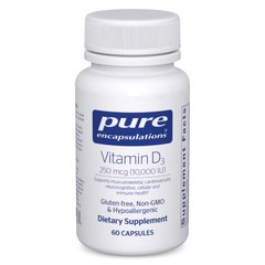 Витамин Д3 Pure Encapsulations (Vitamin D3) 10000 МЕ 60 капсул купить в Киеве и Украине
