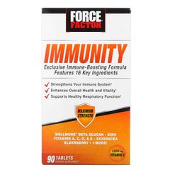 Вітаміни для імунітету, Immunity, Force Factor, 1000 мг, 90 таблеток