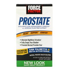 Натуральне рішення для здоров'я простати, Prostate, Natural Prostate Health Solution, Force Factor, 60 капсул