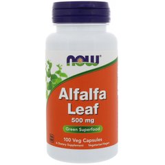 Люцерна Now Foods (Alfalfa Leaf) 500 мг 100 капсул купить в Киеве и Украине