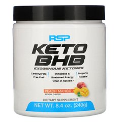 Keto BHB, персик і манго, RSP Nutrition, 8,4 унції (240 г)