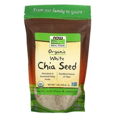 Белые семена Чиа Now Foods (Organic White Chia Seed) 454 г купить в Киеве и Украине
