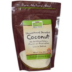 Кокос сушеный Now Foods (Coconut Shredded Unsweetened) 284 г купить в Киеве и Украине