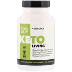 Мультивітаміни для кетогенної дієти Nature's Plus (KetoLiving Daily Multi) 90 капсул
